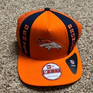 Denver Broncos snap back hat.